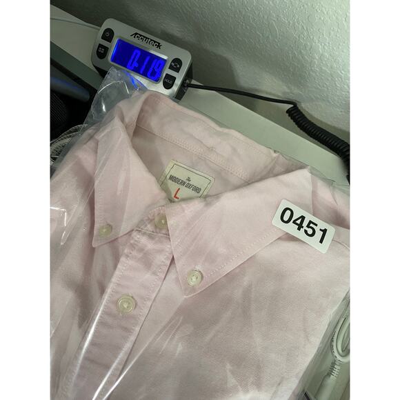 Gap Mens Button Down Shirt The Modern Oxford Light Pink Long Sleeve Size L* - Picture 9 of 9